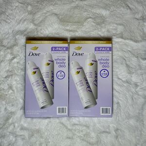 Dove Whole Body Deodorant Spray Coconut & Vanilla Cooling 4oz (2-Pack)